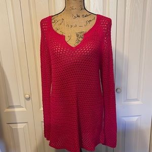 Long sleeve sweater and shell.